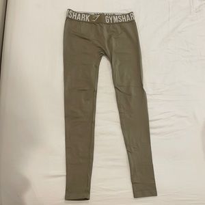 GymShark  High Rise Tan / Olive Green Leggings